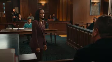 Reiss Gabi Tailored Single Breasted Suit Blazer worn by Olympia (Skye P. Marshall) as seen in Matlock (S01E02)