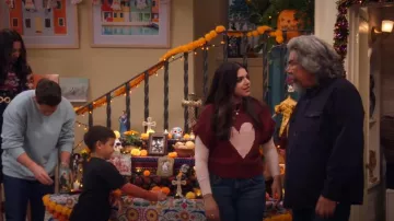 Maeve The Pippa Mock-Neck Sweater worn by Mayan (Mayan Lopez) as seen in Lopez vs Lopez (S03E02)