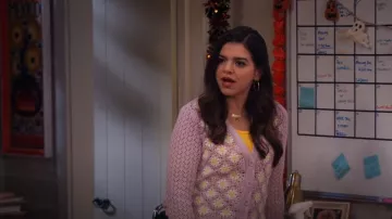 Autumn Cashmere Daisy Cardigan worn by Mayan (Mayan Lopez) as seen in Lopez vs Lopez (S03E02)
