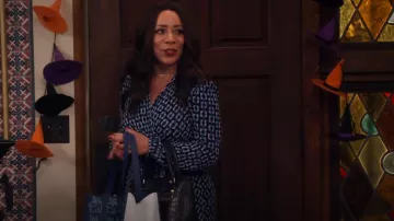 Diane Von Furstenberg Phoenix Dress worn by Rosie (Selenis Leyva) as seen in Lopez vs Lopez (S03E02)
