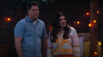 House Of Sunny Tripper Cardigan worn by Mayan (Mayan Lopez) as seen in Lopez vs Lopez (S03E02)