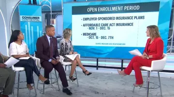 Cinq a Sept Marta Silk Cami en rojo lucido por Christine Romans como se ve en Today el 30 de octubre de 2024