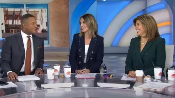 Veronica Beard Miller Dickey Jacket in Pine worn by Hoda Kotb as seen in Today on October 31, 2024