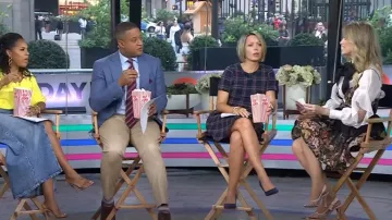 Steve Madden Bri Pump in Tan worn by Nikki Novak as seen in Today on November 1, 2024