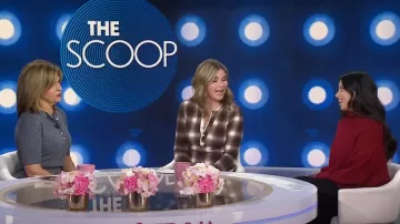 Polo Ralph Lauren Vestido largo a cuadros con gofres usado por Jenna Bush Hager como se ve en Today with Hoda & Jenna el 4 de noviembre de 2024