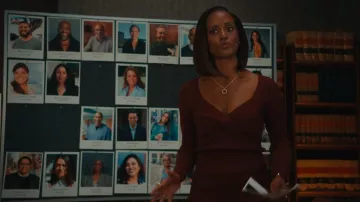 Elie Tahari Faux-Suede Wrap Midi-Skirt worn by Olympia (Skye P. Marshall) as seen in Matlock (S01E03)