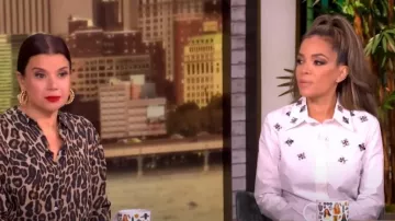 Altuzarra Ellima Wool Sheath Maxi Dress worn by Sunny Hostin as seen in The View on October 29, 2024