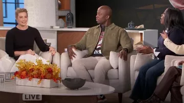 Simkhai Kenlie Dress worn by Beth Behrs as seen in The Talk on October 24, 2024