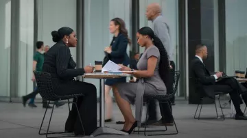 Scanlan Theodore Crepe Knit Short Sleeve Curved Hem Jacket worn by Andrea Freeman (Yaya DaCosta) as seen in The Lincoln Lawyer (S03E07)