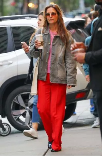 Bevza Large Tote worn by Katie Holmes in New York City on October 17, 2024