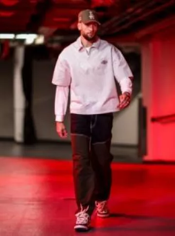 Louis Vuitton LV Skate Sneaker worn by Zach LaVine on the Instagram account @chicagobulls