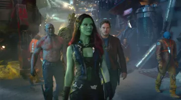 The leather combination of Gamora (Zoe Saldana) in The guardians of the galaxy vol 2