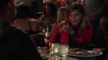 the red shirt of Mindy Lahiri (Mindy Kaling) in The Mindy Project
