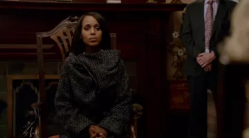 Olivia Pope (Kerry Washington) Vivienne Westwood Abrigo en Escándalo S5E1