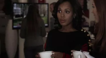 El jersey rojo y negro Alexander McQueen de Olivia Pope (Kerry Washington) en Scandal
