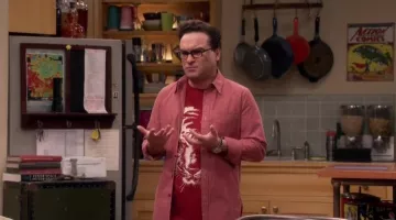 Le T-shirt tigre rouge de Leonard Hofstadter (Johnny Galecki) dans The Big Bang Theory S10E14