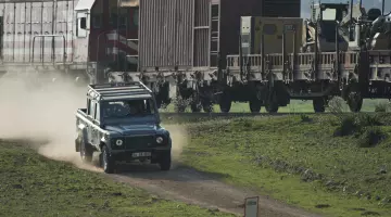 Land Rover Defender driven by Eve Moneypenny (Naomie Harris) as seen in Skyfall