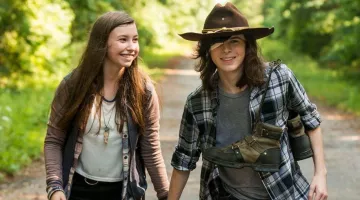 The shoes of Carl Grimes (Chandler Riggs) in The Walking Dead