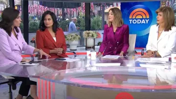 Veste Veronica Beard Battista Dickey en ivoire portée par Hoda Kotb comme on le voit dans Today le 5 novembre 2024