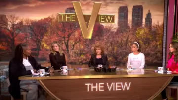 Magnolia Pearl Washed Floral Overalls worn by Whoopi Goldberg as seen in The View on  October 31, 2024