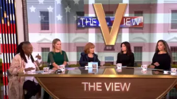 Minivestido con volantes de gasa de seda Jason Wu usado por Sara Haines como se vio en The View el 6 de noviembre de 2024