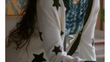 Outfits of Shrinking TV series: Gaby (Jessica Williams) wears Star Print Cardigan in season 2, episode 5