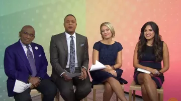 Tommy Hilfiger Scuba Crepe Colorblock Fourreau portée parDr. Sue Varma dans Aujourd’hui le 7 novembre 2024