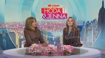 Veronica Beard Oria Plaid Wool Dickey Jacket portée par Jenna Bush Hager comme on le voit dans Today with Hoda & Jenna le 7 novembre 2024