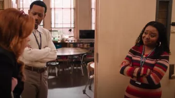 Staud Eliza Dress worn by Janine Teagues (Quinta Brunson) as seen in Abbott Elementary (S04E05)