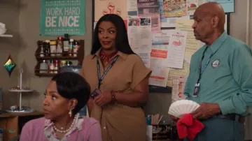 Steve Madden Tori Dress worn by Ava Coleman (Janelle James) as seen in Abbott Elementary (S04E05)