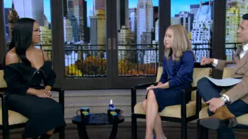 Del Core Peeling-effect Midi Dress worn by Kandi Burruss as seen in LIVE with Kelly and Mark on  November 4, 2024