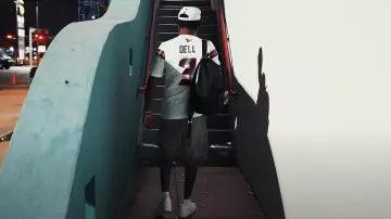 New Era Houston Texans White Golfer Hat worn by Yungeen Ace in Yungeen Ace - Used To This (Official Music Video)