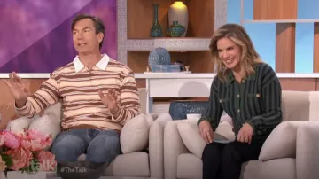 J. Crew Sweater Lady Jacket worn by Natalie Morales as seen in The Talk on November 8, 2024