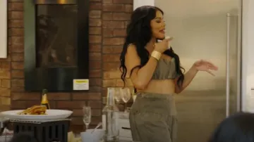 Fashion Nova Olivia Washed Pant Set - Olive worn by Mia Thornton as seen in The Real Housewives of Potomac (S09E06)