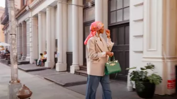 Gucci Zumi Autruche Sac à main Vert En autruche porté par Ubah Hassan comme on le voit dans Les vraies femmes au foyer de New York (S15E06)