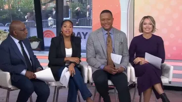 Robe à manches longues Thakoon Collective portée par Dylan Dreyer comme on le voit dans Today le 8 novembre 2024