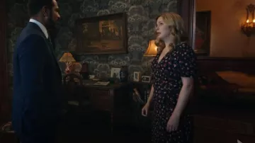Simons Romantic Floral Wrap Dress worn by Samantha (Rose McIver) as seen in Ghosts (S04E04)