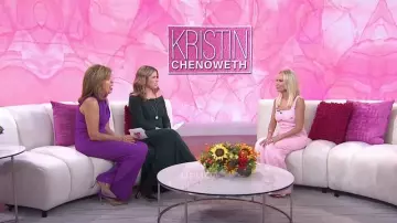 Maje Paradisia Jumpsuit worn by Kristin Chenoweth as seen in Today with Hoda & Jenna on November 11, 2024