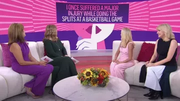 Reiss Faro Colorblock Detail Sleeveless Dress worn by Wendi McLendon-Covey as seen in Today with Hoda & Jenna on November 11, 2024