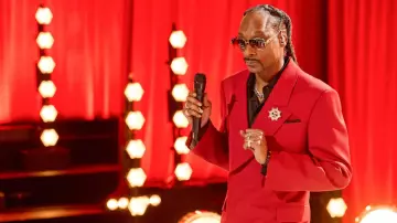 Outfits of The Voice Season 26: Snoop Dogg wears red blazer