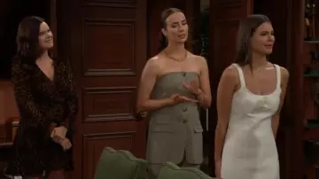 Paige Ysabel Long Sleeve Leopard Velvet Burnout Dress worn by  Katie Logan (Heather Tom) as seen in The Bold and the Beautiful on November 11, 2024