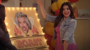 Retrofete Ada Puffed Shoulder Denim Jacket worn by Mayan (Mayan Lopez) as seen in Lopez vs Lopez (S03E04)