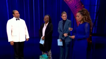 Veronica Beard Lebone Satin High-Rise Flared Pants worn by Joy Behar as seen in The View on  November 13, 2024