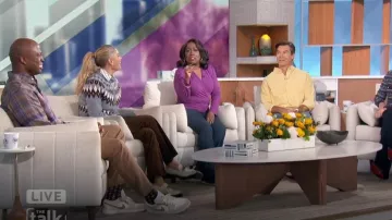 Air Jordan 1 Low SE in Light Brown/ Archaeo Brown worn by Akbar Gbaja-Biamila as seen in The Talk on November 12, 2024