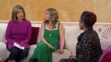 Saloni Rachel-C square-neck Midi Dress worn by Jenna Bush Hager as seen in Today with Hoda & Jenna on November 13, 2024