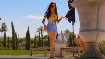Versace Medusa Clear Slide Sandal worn by Angie Katsanevas as seen in The Real Housewives of Salt Lake City (S05E09)