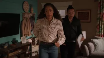 Chemise Rag & Bone Maxine portée par Tommy Vega (Gina Torres) comme on le voit dans 9-1-1 : Lone Star (S05E07)