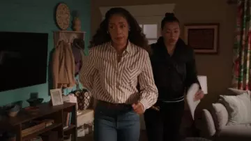 Rag & Bone Maxine Shirt worn by Tommy Vega (Gina Torres) as seen in 9-1-1: Lone Star (S05E07)