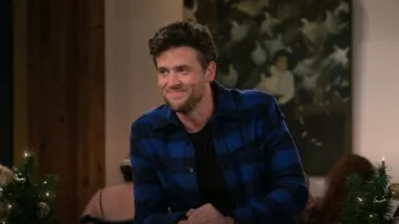 Reiss Dortch Brushed Checked Button-Through Shirt worn by Freddy Crane (Jack Cutmore-Scott) as seen in Frasier (S02E10)