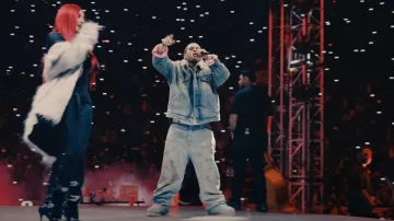 Botas bajas Acne Studios Blue Patchwork Denim que lució Jesús Ortiz Paz en Fuerza Regida X Bellakath - FRESITA (VIDEO OFICIAL)